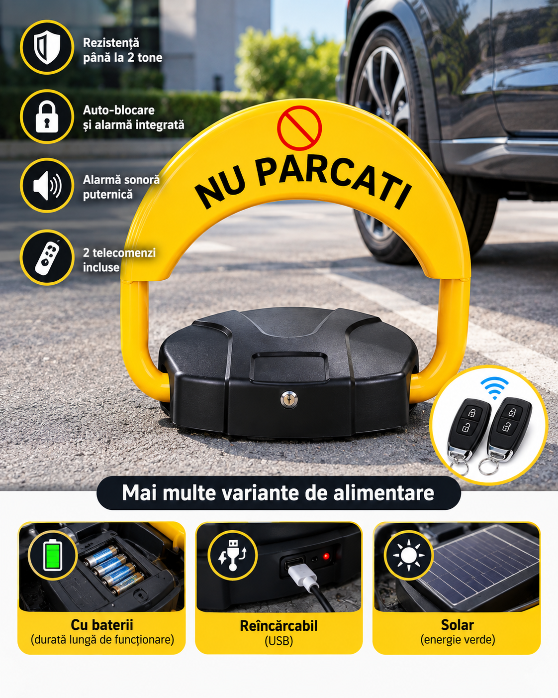 Gata Cu Locul De Parcare Ocupat De Alții+🔑 2x Telecomenzi