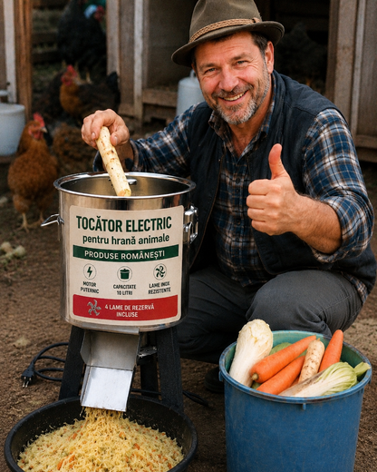 Tocătorul Rapid pentru Hrană Animale + Premix Nutrițional Cadou
