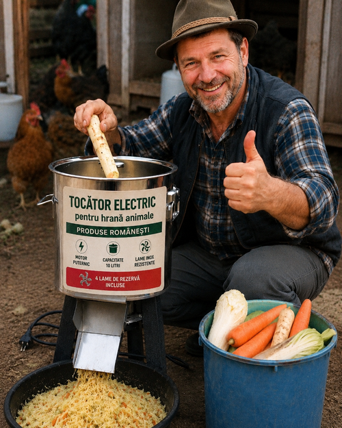 Tocătorul Rapid pentru Hrană Animale + Premix Nutrițional Cadou