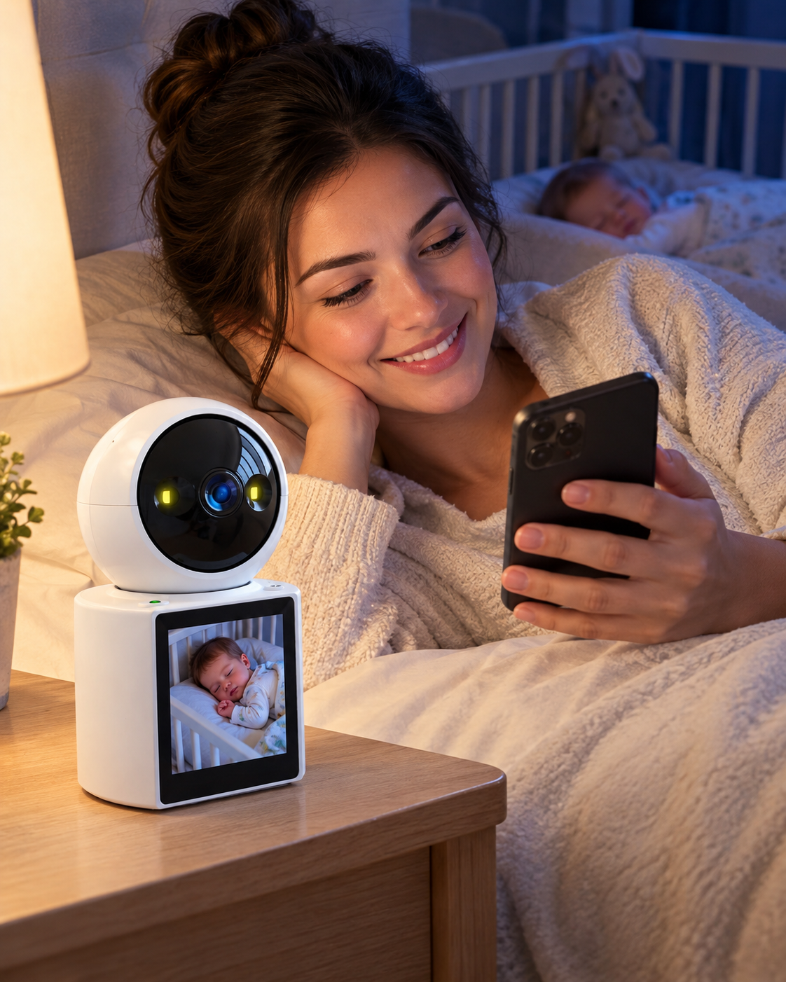 Cameră Smart Monitorizare Bebeluși-Vezi Ce Face Bebelușul Tău, Oricând