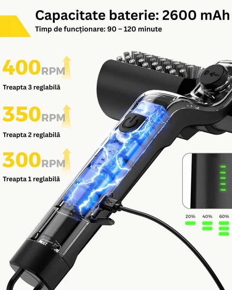 1+1 Perie Electrică Profesională —pentru Curățare Grătar BBQ